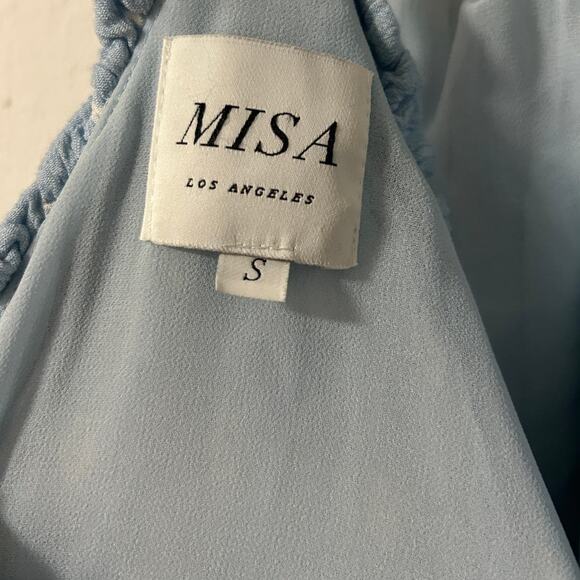 MISA Los Angeles Tassel Blue Maxi Tassle‎ Small Sundress Spring - Picture 10 of 11